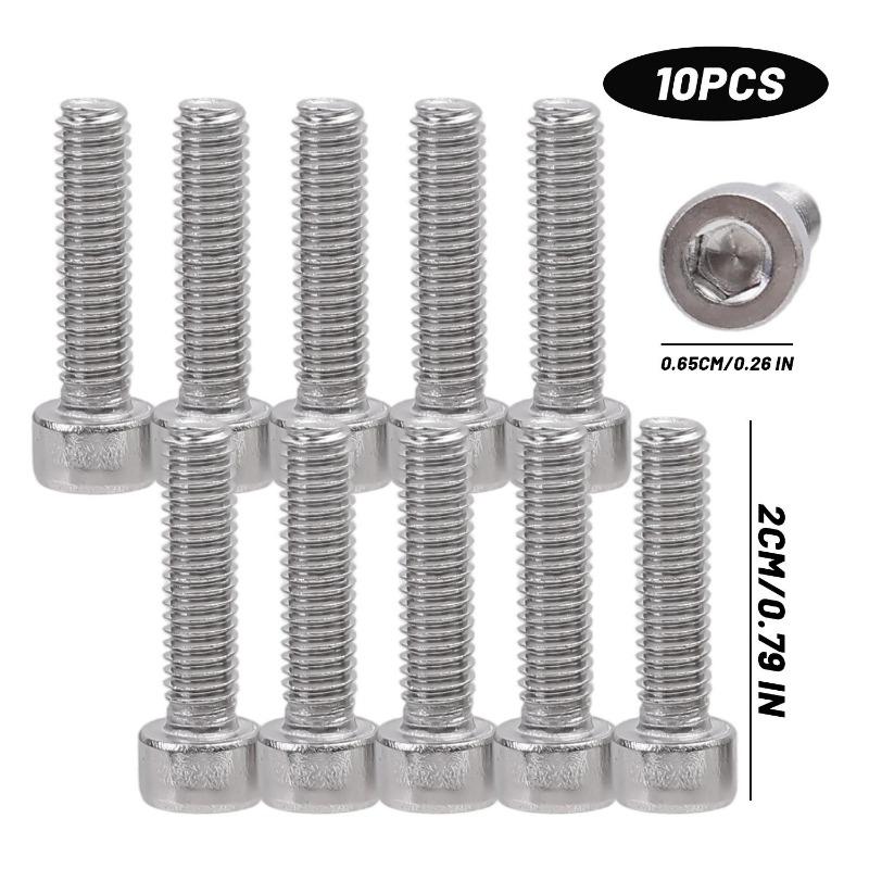 M3/M4 Thread External Hexagon Bolts Screws Set Stainless Steel Allen Head Bolt Screw Hex Socket Cap Nuts Furniture Fasteners