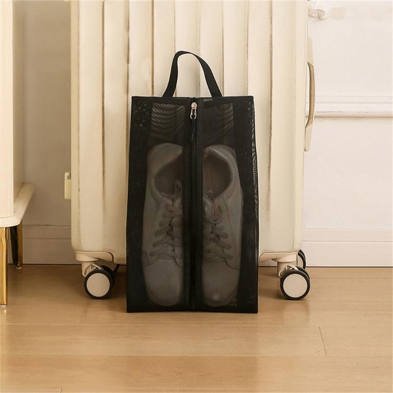 Large Capacity Shoe Organizers Bag Breathable Nylon Fabric For Travel Fitness Gears Storage And Multipurpose Utility