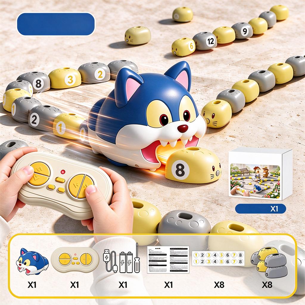Interactive Toy, Remote Control and Snake for Indoor Cats