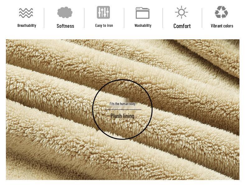 Men's Winter Fleece-lined Stand-up Collar Thick Jacket Plus Size