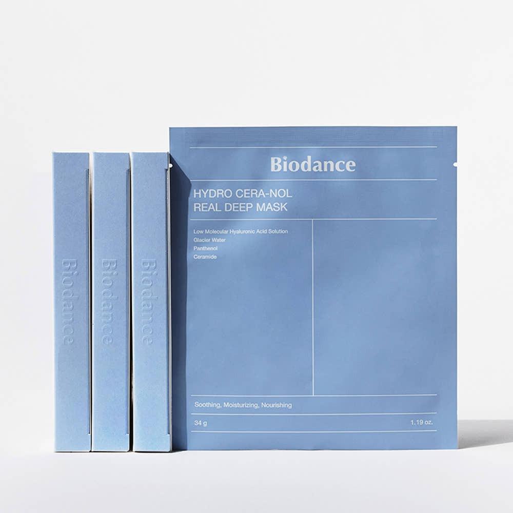 BIODANCE Hydro Cera-nol Real Deep Mask Soothing Moisturizing 34g 4 sheets Facial Sheet Mask K-Beauty