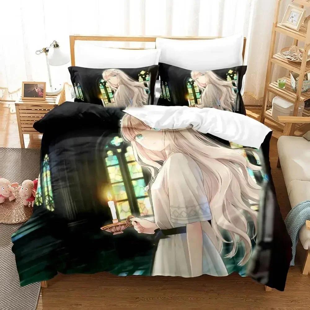 Ender Lilies Quietus of the Knights Beding Set 3D Printed Suitable for Bedrom Soft with Soft Fabric Duvet Cover Set With Pilowcases Home Textile