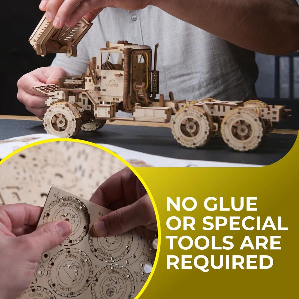 Ugears Cargo Truck 70253 Wooden Puzzle No Glue or Tools Required 3D Puzzle Includes Assembly Instructions - - -