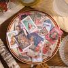 1pack/48pcs Stamps Stickers Retro Literary Decoration Material Diy Handbook Card Collage Landscaping Stickers Self-adhesive Sealing Stickers