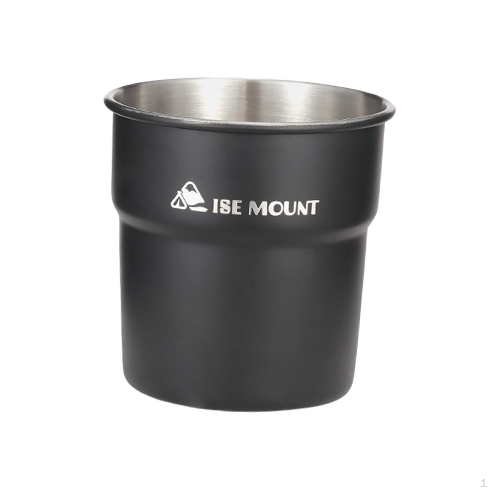 Кемпинговая кружка из нержавеющей стали для активного отдыха чёрный