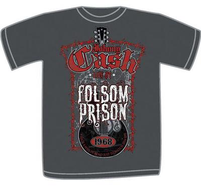 Unisex tričko Johnny Cash Folsom Prison Nuovo Ufficiale