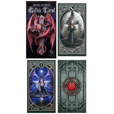 [A1344] - Creative Tarot 'Anne Stokes Gothic Tarot' Black Red - 11. 5x6x3cm