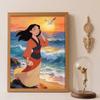 Disney Mulan Sunset Beach Sea Shell Diamond Painting Art Kit Handmade DIY5D Home Decor Gift
