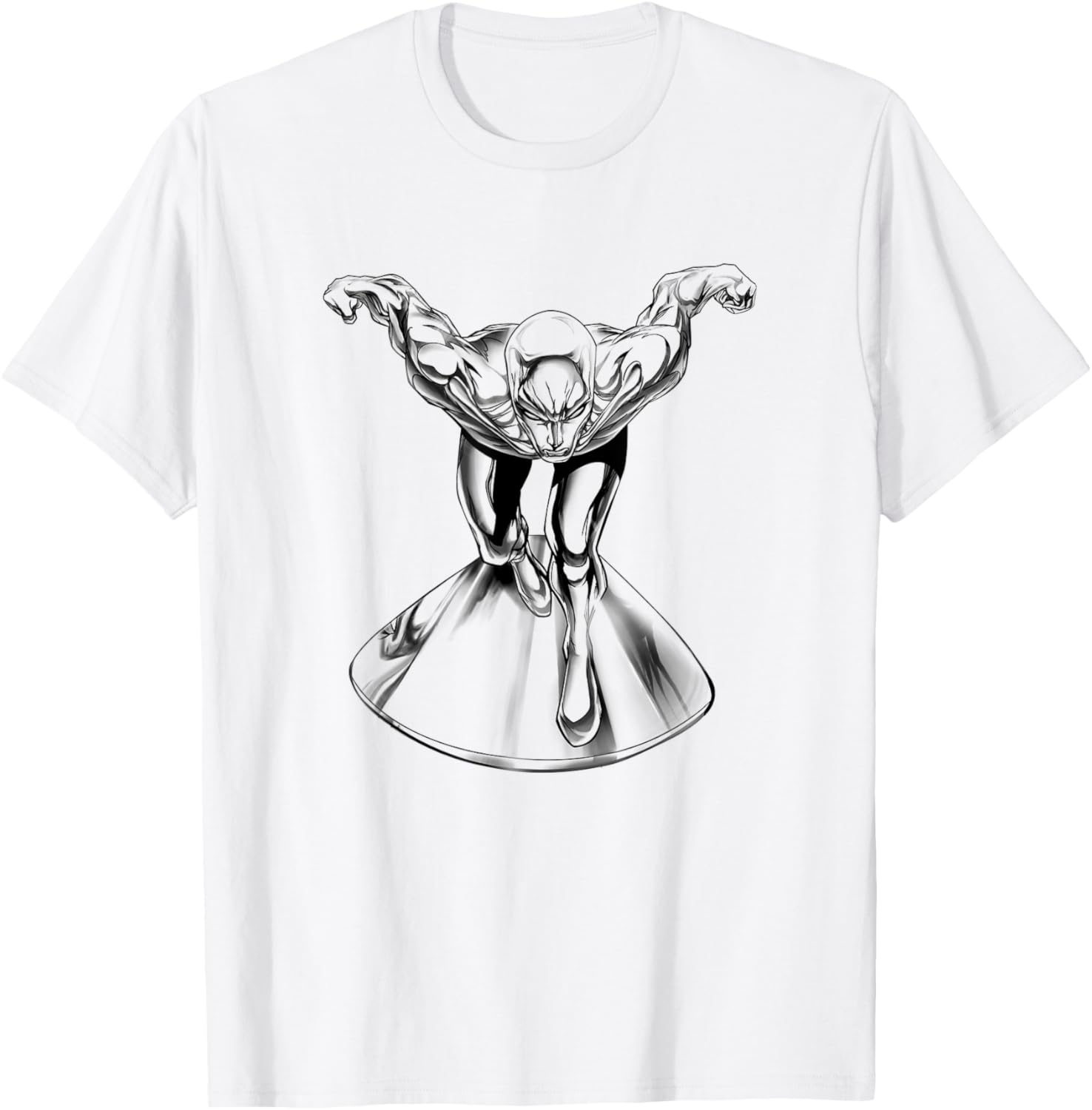 

Marvel Comics Retro Classic Silver Surfer Big Chest Portrait T-Shirt S разноцветный