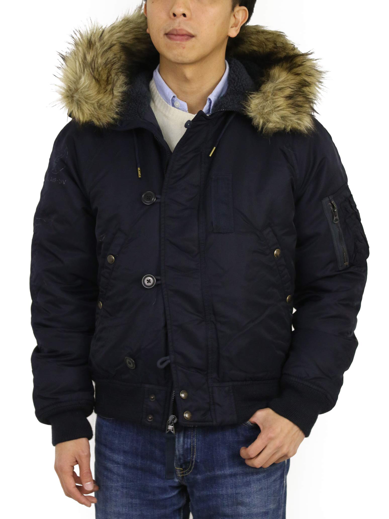 

POLO RALPH LAUREN Flight Jacket Down Size ANAVY Men s N-2B Jacket, XXL, (Product Code 0101760)