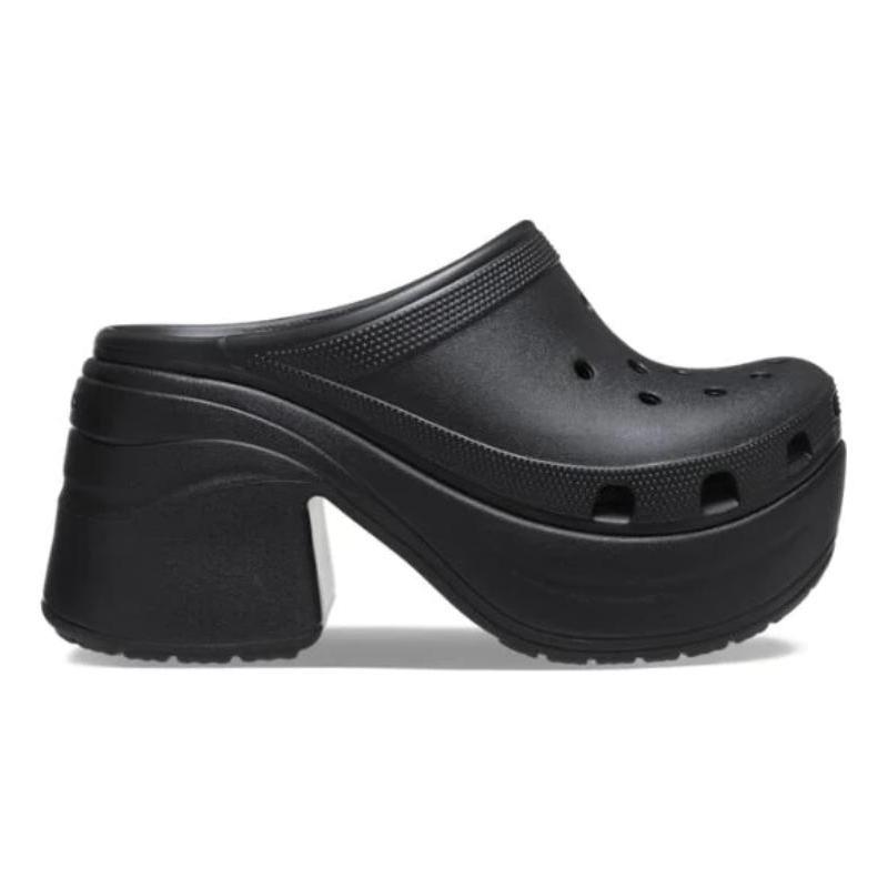 Crocs Siren Clog Black Thick-soled Hole Shoes 8.8 Cm Unisex Black
