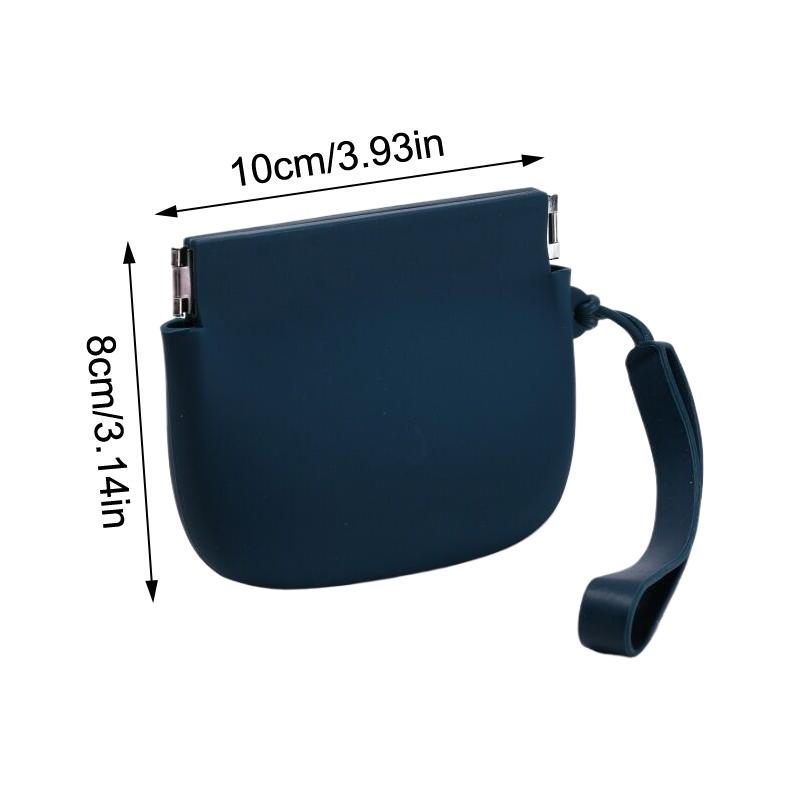 Silicone Coin Purse Keychain Small Silicone Pouch Wired Earbud Case 10X8Cm/3.94X3.15 Inches Coin Holder Pouch Silicone Storage