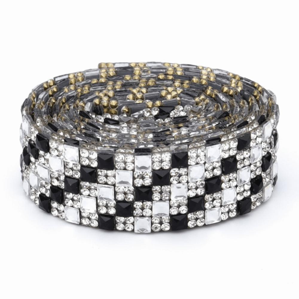 1pcs Width: 0.79 Inches Rhinestone Ribbon Roll Self-Adhesive Rhinestone Tape DIY Crafts