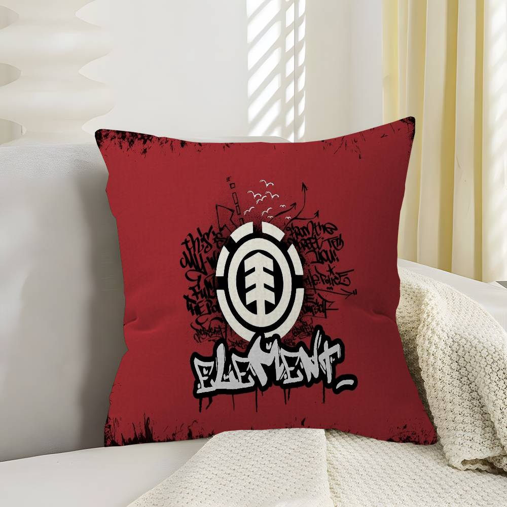 E-Element Skateboards Boardsport Logo Pillow Gift Home Office Decoration Bedroom Sofa Car Cushion Cover case 45x45