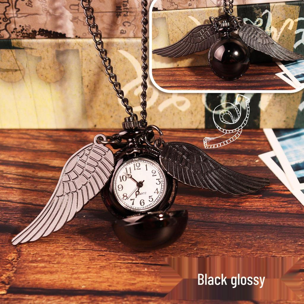 Retro Harry Potter Pocket Watch Pendant - Flip Cover, Digital Display for Kids & Elderly