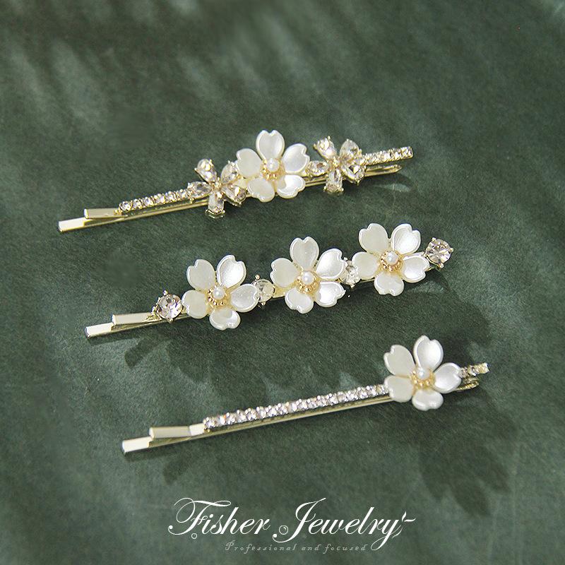 Korean Fashion Flower Opal Pearl Hairpins Gifts Women Girls Hair Clips Pins Barrettes Accessories Hairclip Hairgrips Headdress