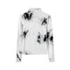8 ink bottoming shirt women's retro trend versatile semi-turtleneck gradual change tie-dye printing women's spring and autumn tops