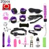 Plush Handcuffs Restraints Bondage Condom Dildo Choker Couples Sex Tool Set