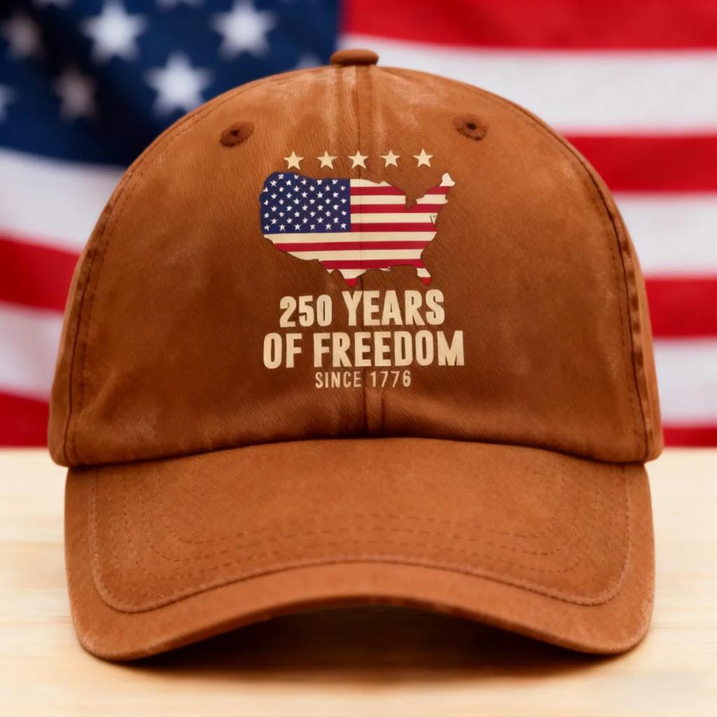 Cross-border popular washed old dad baseball cap US 250th anniversary hat sunscreen sunshade cap