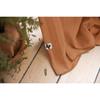 Rideau ajustable + 8 anneaux pince "Gaïa" 140 x 300 cm "Gaze de Coton" l'Effet Papillon - Gaia Abricot - 1 Panneau ajustable 140 x 3