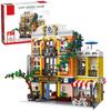 Garden Hotel Themed Building Blocks Set with Light City Street View Model Bricks Creative DIY Kit Ideal Kids Birthday Gift Toy