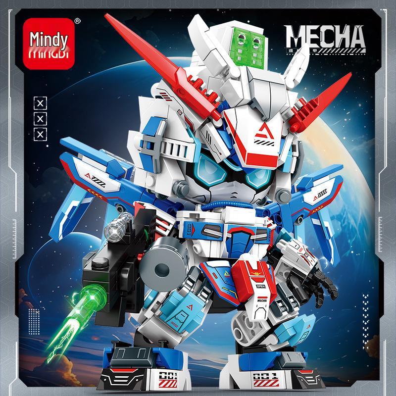 Mindy Robot Assembly Toy - Mecha-Compatible Small Particle Bricks for Kids