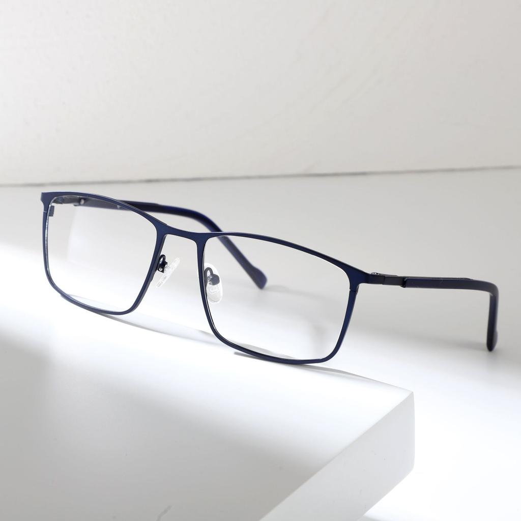 Men'S Business Glasses Frame Plain Face Metal Box Advanced Myopia Flat Light Glasses Frame