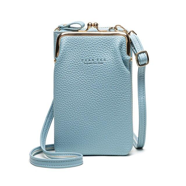 leather cross body phone bolsa