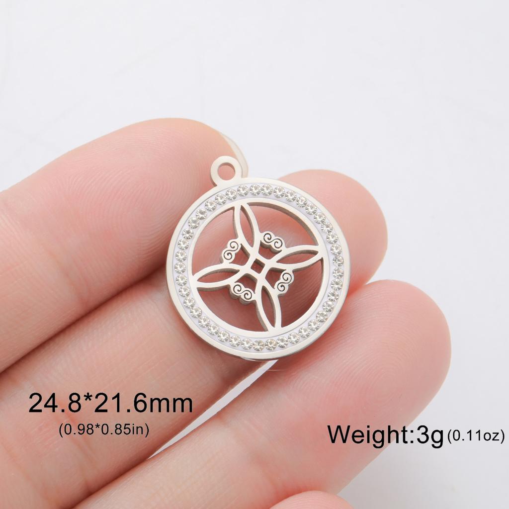 LIKGREAT 1Pcs Witch Celtics Knot Pendant Stainless Steel Wiccan Hanging Charm for Necklace Bracelet Earring Jewelry Making
