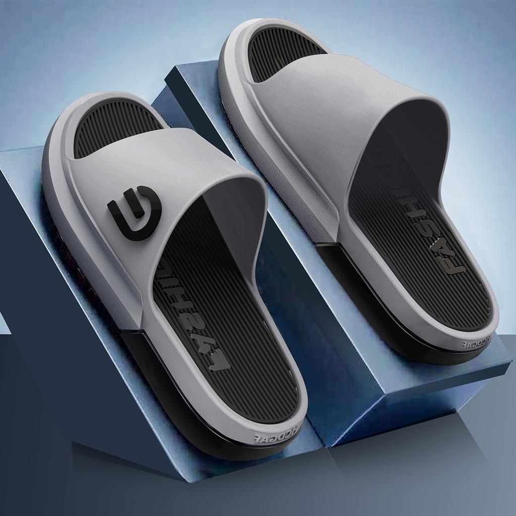 Fashion Men's Slippers PVC Soft Sole Non-slip Slides Casual Outdoor Beach Flip Flops Home Bathroom Couples Slippers New Sandal