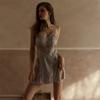 Sexy Suspender Nightdress Lace Hollowed Out Pajamas Beautiful Back Ice Silk Pajamas Home Clothes