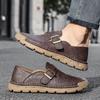 Handmade Casual Leather Shoes Moccasins Men Flats Shoes Large Size 39-48
