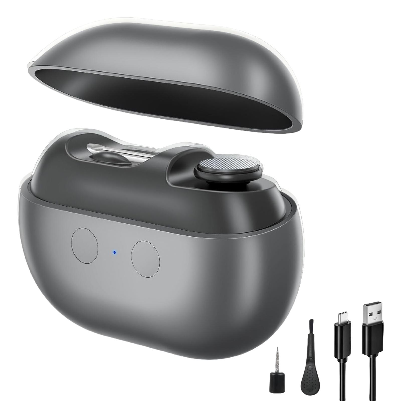 

Автоматический маникюрный триммер для ногтей Зарядка Type-C Электрический триммер для ногтей с подсветкой Безопасная машинка для стрижки ногтей для детей взрослых пожилых людей светло-серый