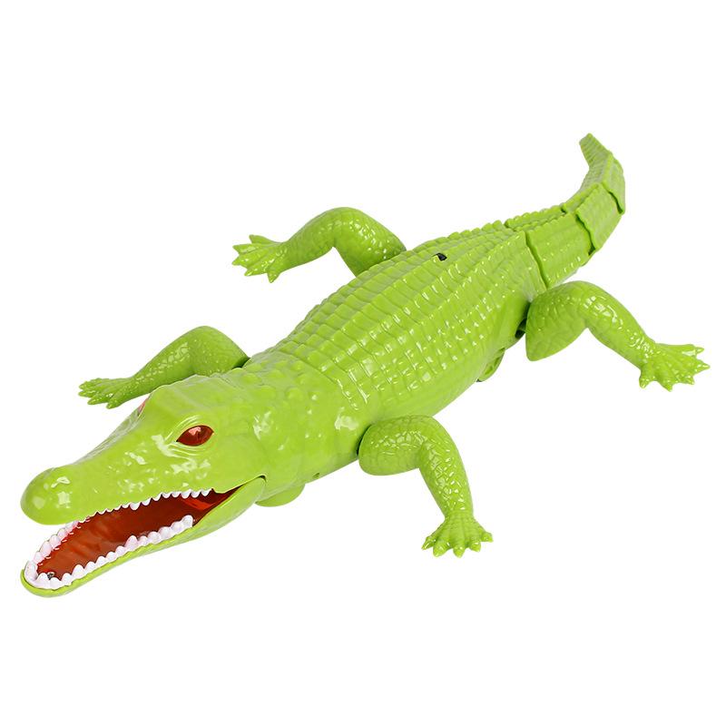 Luminous Infrared Remote-Control Electric Crawling Crocodile: Educational Kids' Toy and Simulation Animal
