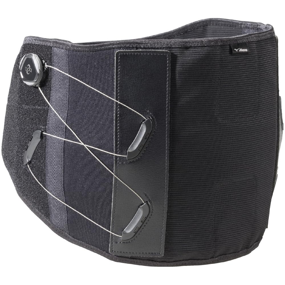 Mizuno BOA Adjustable Waist Support with C2JS8180 for Everyday and Unisex Dial, 09, Black, XL, Use, Work, Sports,