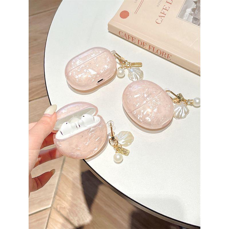 

Узор Стример Цвет для Huawei Freebudspro4/6i Чехол для наушников Защитная крышка Freebuds4e/5i Мягкий чехол SE2/3 Чехол для наушников Продвинутый Сенсор Женский Зажим Huawei 5i Pink shell pattern + pendant