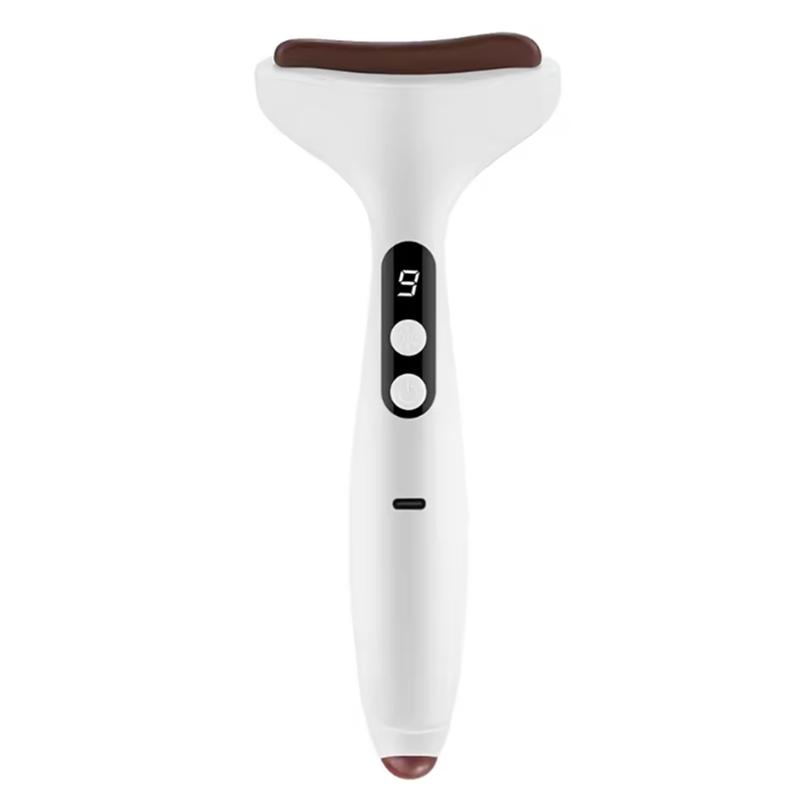 

Electric Gua Sha Facial Massager 9-Level Heat Shock And Bian Stone Tool For Puffiness Relief (Face/Neck/Eyes) NONE