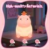 1Pc Hippo Night Light, Cute Hippopotamus Lamp for Kids, Soft Silicone Nursery Nightlight LED Touch Lamps, Kids Bedroom Decor