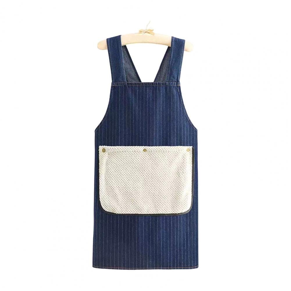 Фартук для выпечки с перекрестной спиной в японском стиле Хлопковый фартук с перекрестной спиной и двумя карманами Джинсовый кухонный фартук Фартуки для готовки и садоводства