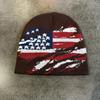 American Trend Winter Flag Knit Beanie Men Women Warm Hip Hop Streetwear
