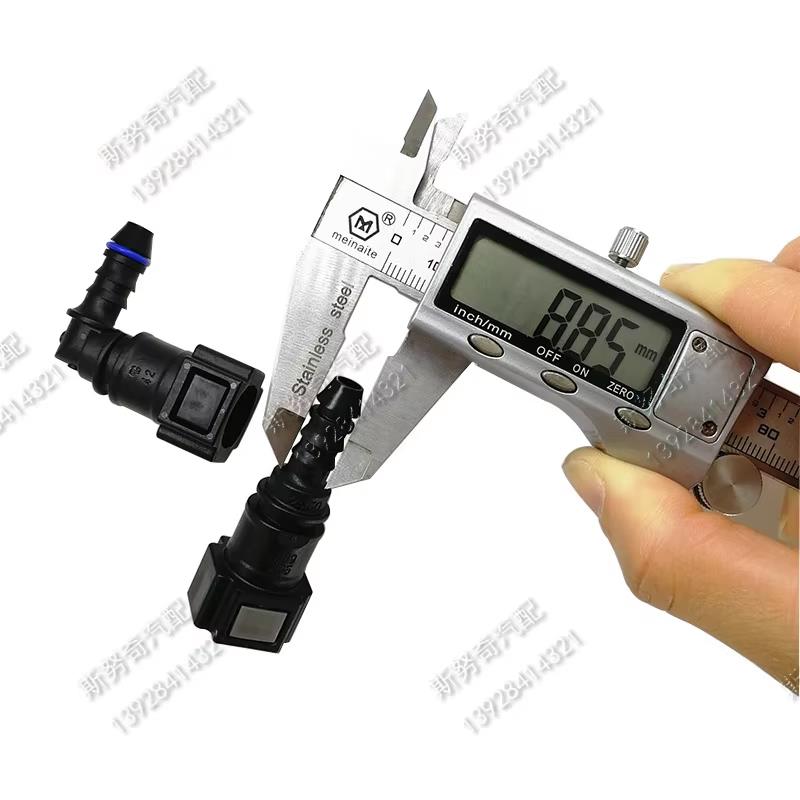 7.89 ID6 Auto Female Connector 5/16 Fuel Pipe Joint Universal 24.5 Fuel Line Quick Connector Lengthened Fittings 2pcs a Lot Fuel System Fittings7