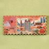 Chinese City Souvenir Stamps: Beijing, Wuhan, Shanghai Metal Fridge Magnets