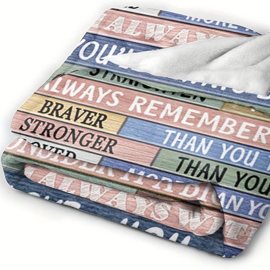 Flannel Blanket To My Daughter Printed for Kids Bedroom Decoration Warm Soft Comfertable Blanket for Sofa Chair