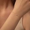 Ready to Ship 18K PVD Gold Plated Rectangle Zirconia Stainless Steel Charm Bracelet for Women  Jewelry