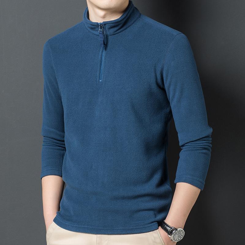 

Мужская осенне-зимняя новая флисовая мужская толстовка с капюшоном, полувысокий ворот, толстая, с длинным рукавом, мужская майка 2XL