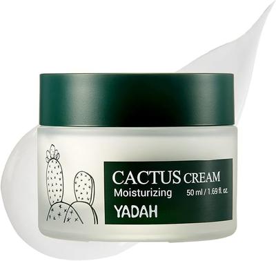YADAH Cactus Moisturizing Cream 50ml, Long-lasting Nourishment, Moisturizing, Korean Cosmetics, Kbeauty