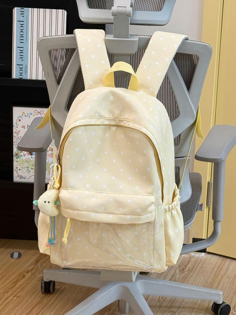 Schoolbag Korean Version Ins Storm Point Backpack Female Simple Small Fresh Cute Backpack Large Capacity Junior High School Student Schoolbag