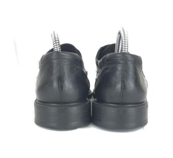 Lloyd Germany Heavy Leather Swirl Moc 25.5 Black Dress Shoes Business(USED)