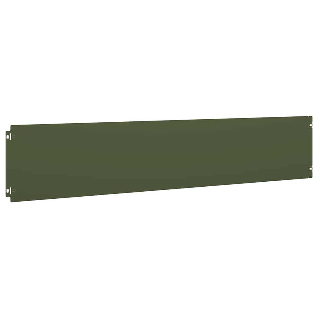 Lawn Edging 10 Pcs Olive Green 20 X 103 Cm Cold Rolled Steel