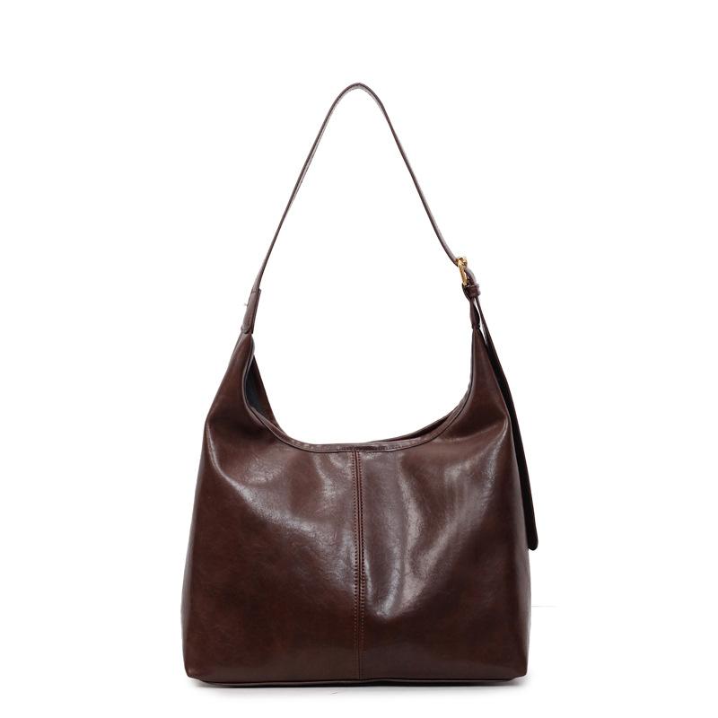 Slack Casual Tote Bag Women's Large-capacity New Fashion High-end Soft Leather Commuter Shoulder Bag